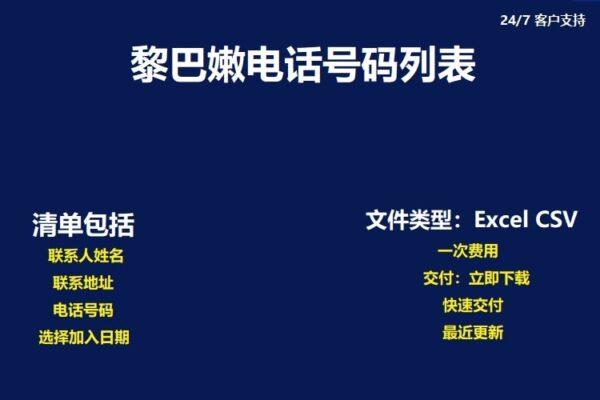 黎巴嫩电话号码数据