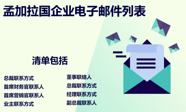 孟加拉国企业电子邮件列表