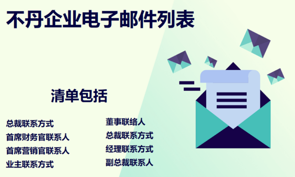 不丹企业电子邮件列表