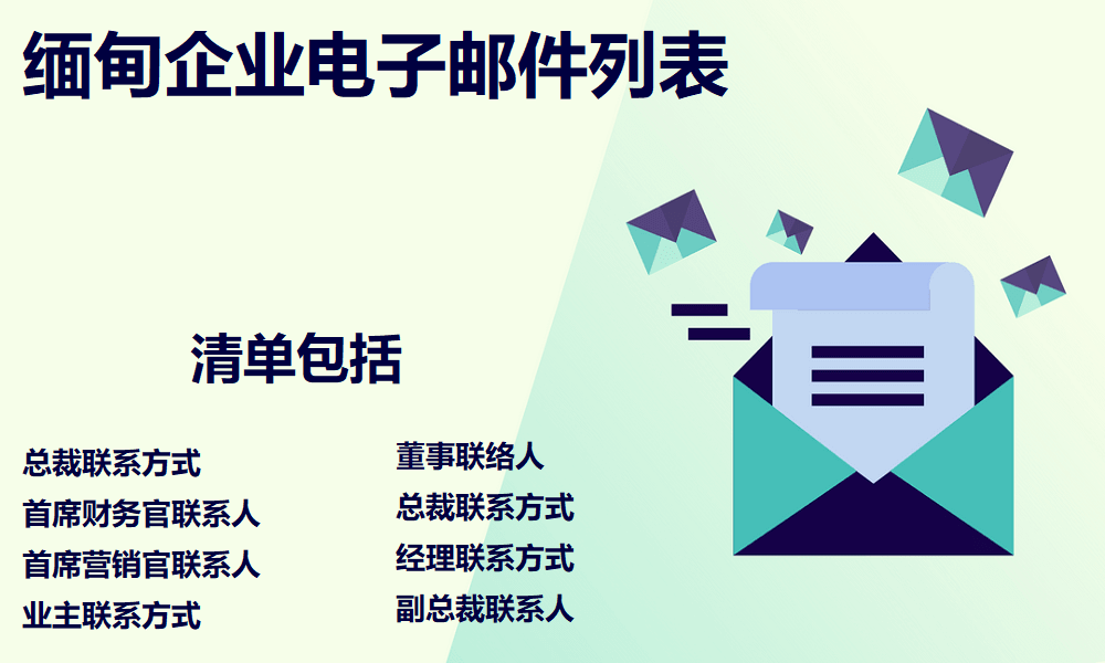 缅甸企业电子邮件列表