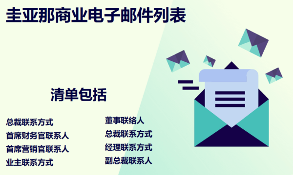 圭亚那商业电子邮件列表