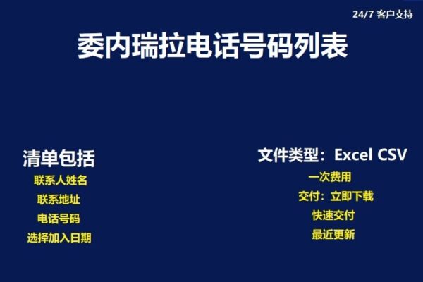 委内瑞拉电话号码数据