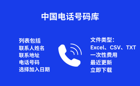 中国电话号码库 | 最新数据库CN